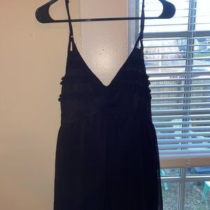 Black dress with ruffle details NWT